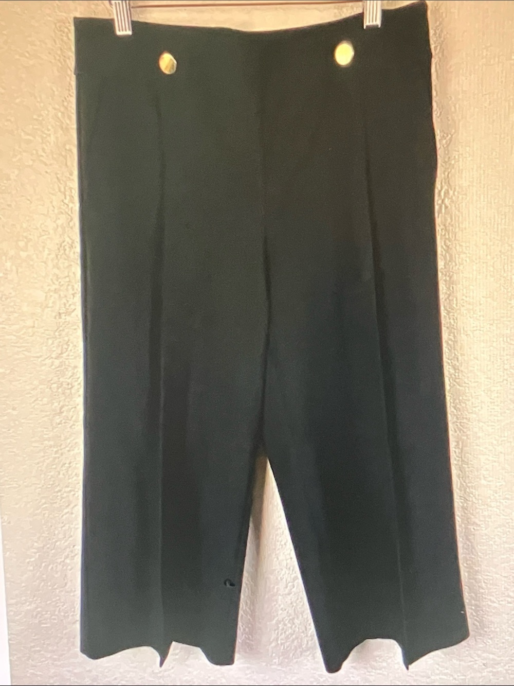 LOFT Black Men's Dress Pants with Gold Buttons